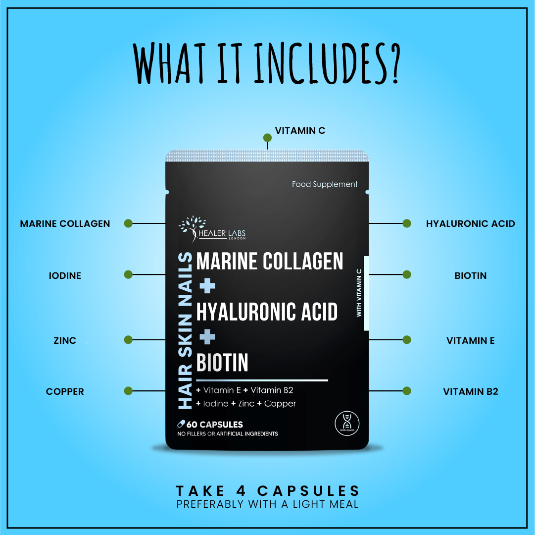  Healer Labs - Marine Collagen With Hyaluronic Acid & Biotin - The Beauty Corp.